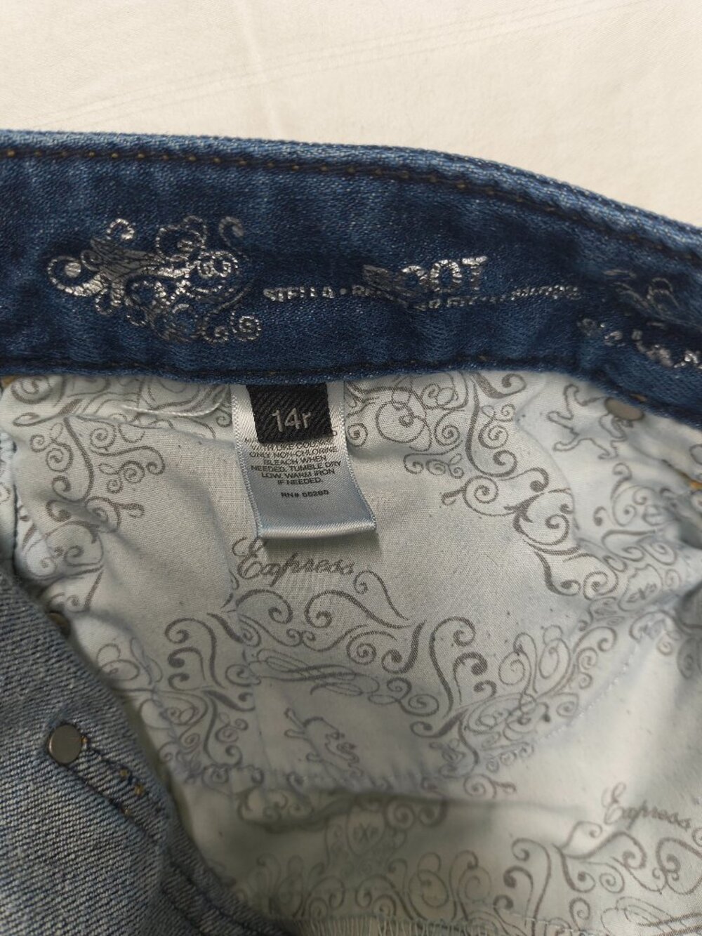 Express Blue Bootcut Jeans - Picture 3 of 5